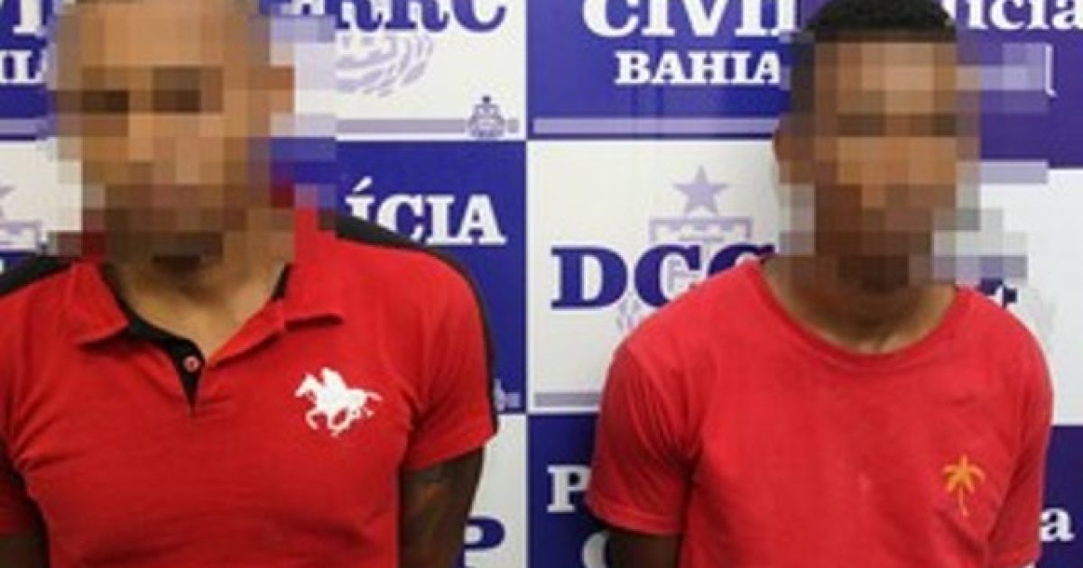 Dois dos suspeitos presos nesta terça-feira (29). Foto: Divulgação/ SSP-BA.