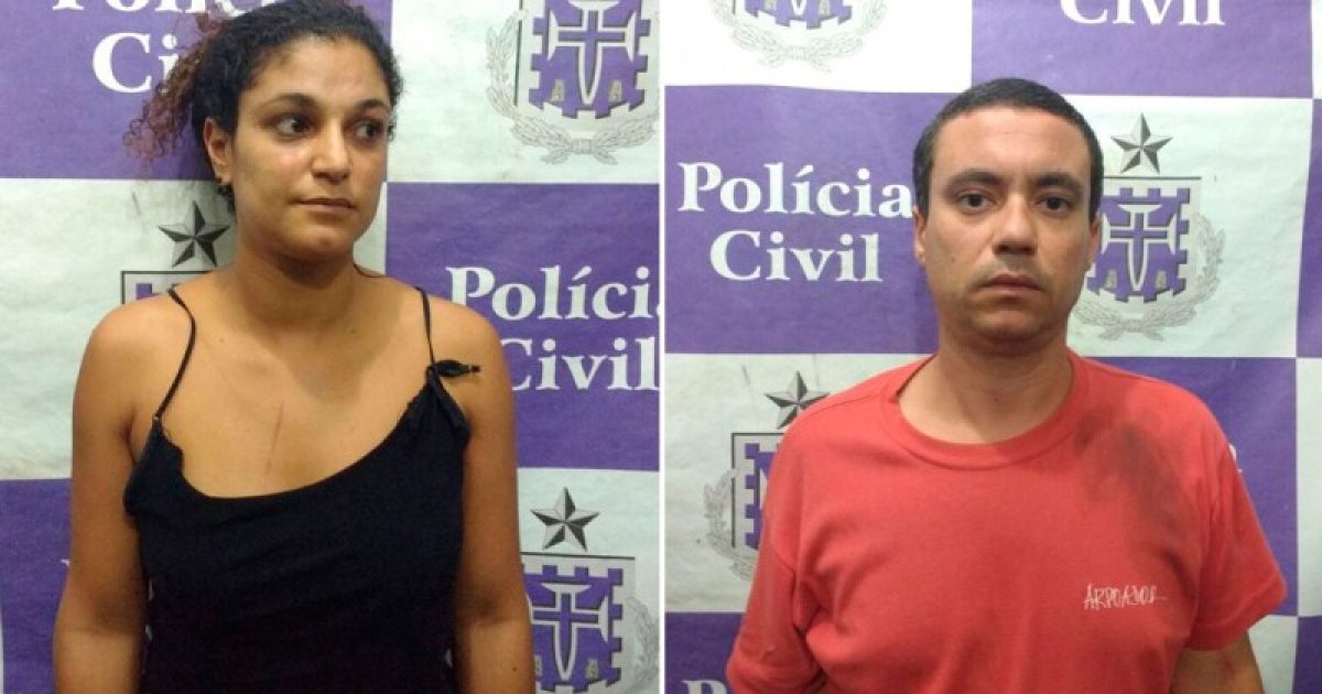 Michele Gonçalves, de 39 anos, e Rodrigo Michel Ferreira, 35, foram presos em flagrante. Foto: Polícia Civil/Divulgação.