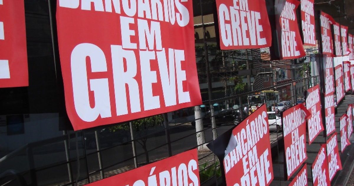 Bancários estão em greve há 22 dias. Foto: paraibadebate.com.br.