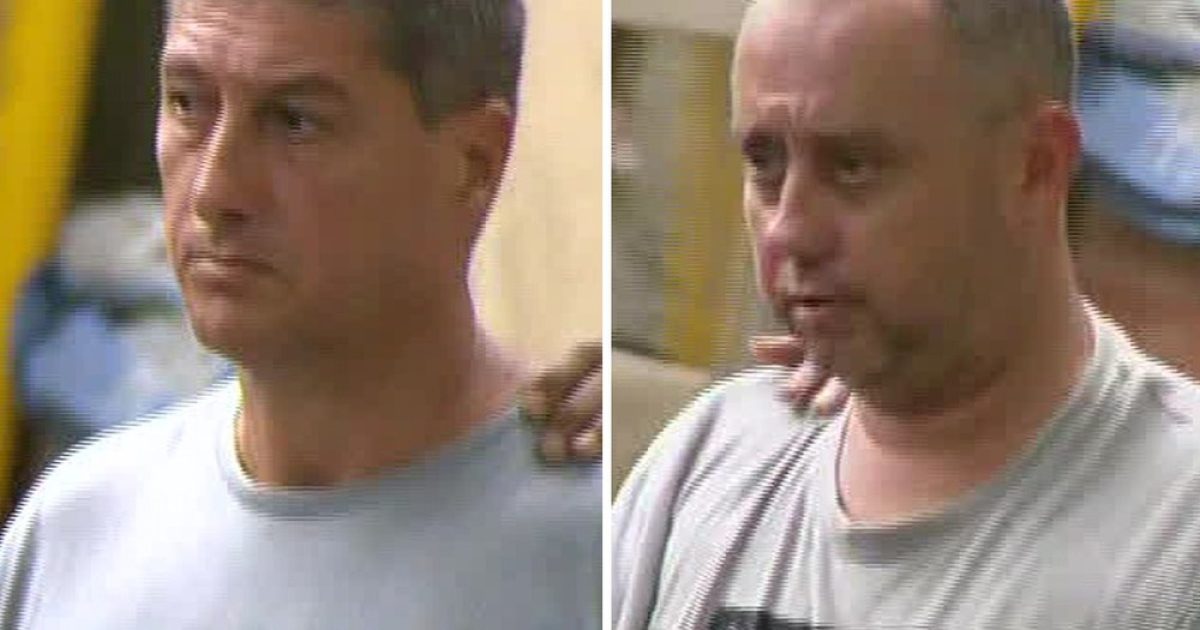 Ronnie Lessa e Élcio Queiroz vão a audiência de custódia — Foto: Reprodução/TV Globo