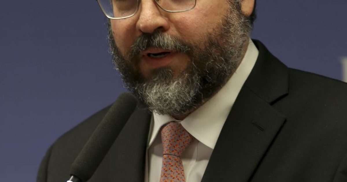 O ministro das Relações Exteriores, Ernesto Araújo, no Palácio Itamaraty. - Wilson Dias/Agência Brasil