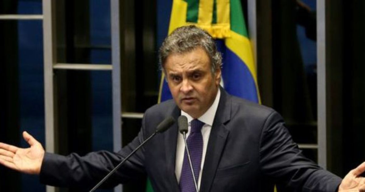 Brasília - Aécio Neves se defende das acusações de ter recebido propina da Odebretch em uma conta bancária em Nova Iorque (Wilson Dias/Agência Brasil)