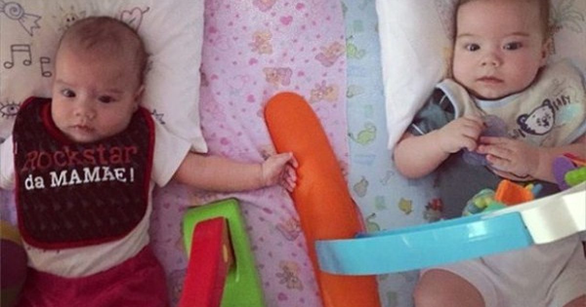 Luana Piovani mostra os filhos gêmeos Bem e Liz. Foto: Reprodução/Instagram.