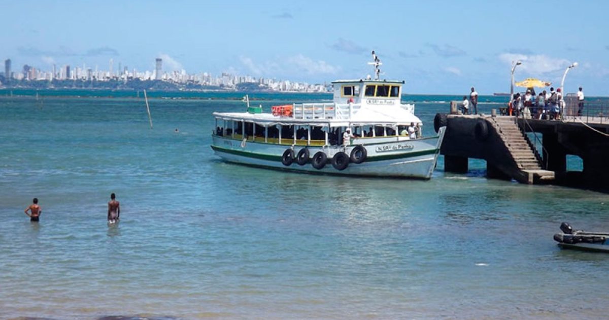 Travessia para Mar Grande encerra operação às 18h pro conta da maré baixa. — Foto: Divulgação/Astramab