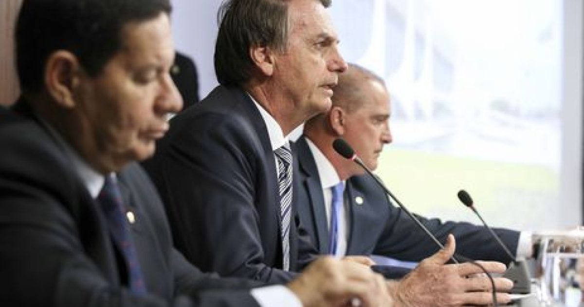 Presidente Jair Bolsonaro em primeira reunião ministerial (Foto: Marcos Corrêa/PR)