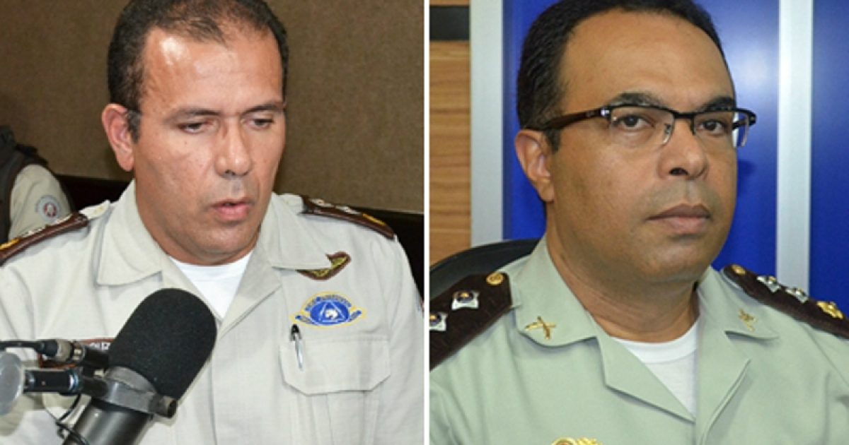Major Souza Junior e Major Selmo Luis (Foto: Reprodução)