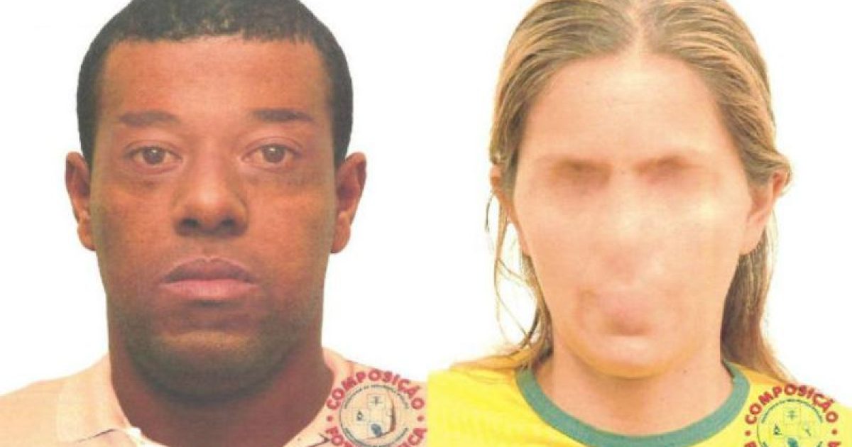 O retrato falado dos dois suspeitos está incompleto (Foto: Divulgação/ Polícia Civil)