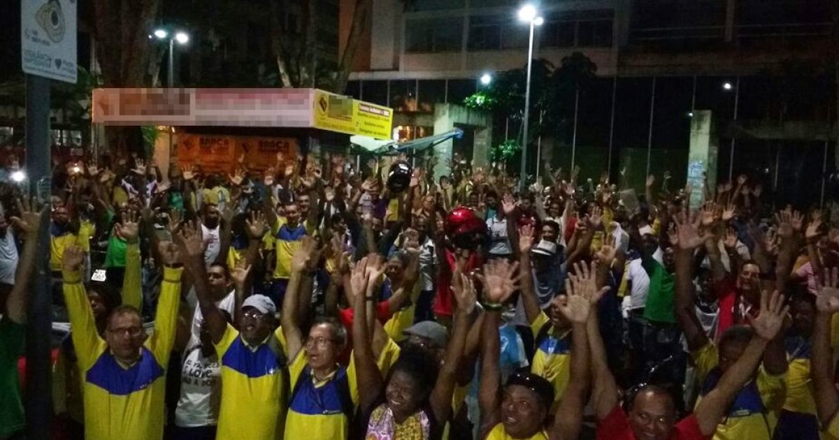 Paralisação na Bahia adere ao movimento nacional da categoria, que determinou greve desde as 22h de ontem  (Foto: Divulgação/ Sincotelba)