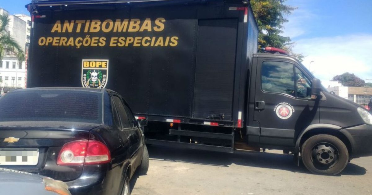 BOPE foi acionado para ocorrência falsa de bomba, em Salvador (Foto: Divulgação/SSP-BA)