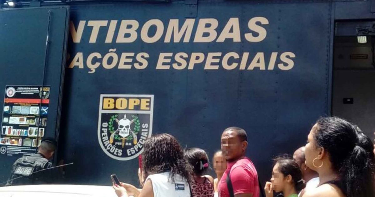 Bope foi encaminhado para escola após suspeita de explosivo (Foto: Arquivo Pessoal)