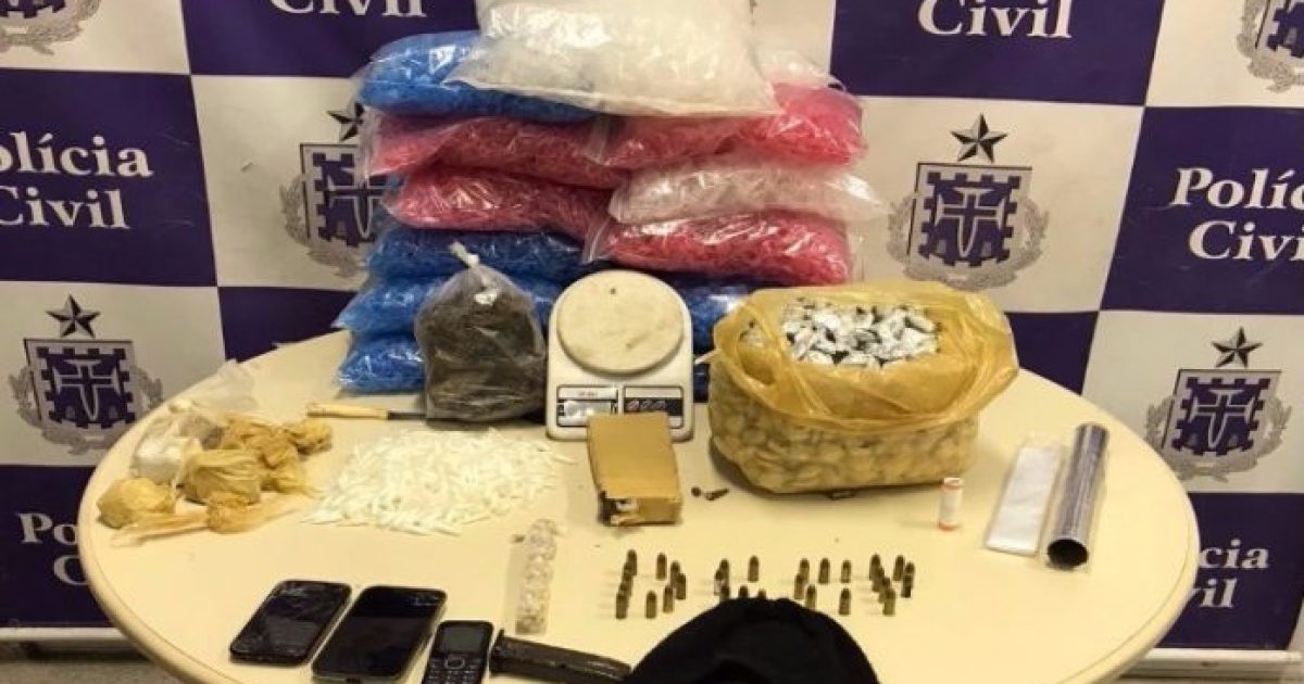 O lote de drogas é avaliado em mais de R$ 20 mil. (Foto: Reprodução / Policia Civil)