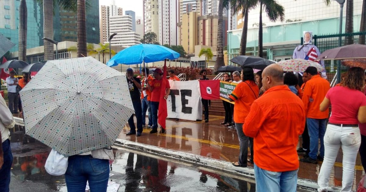Na última quarta, os petroleiros baianos realizaram atos em apoio à greve nacional de 72h (Foto: Divulgação/Sindipetro)