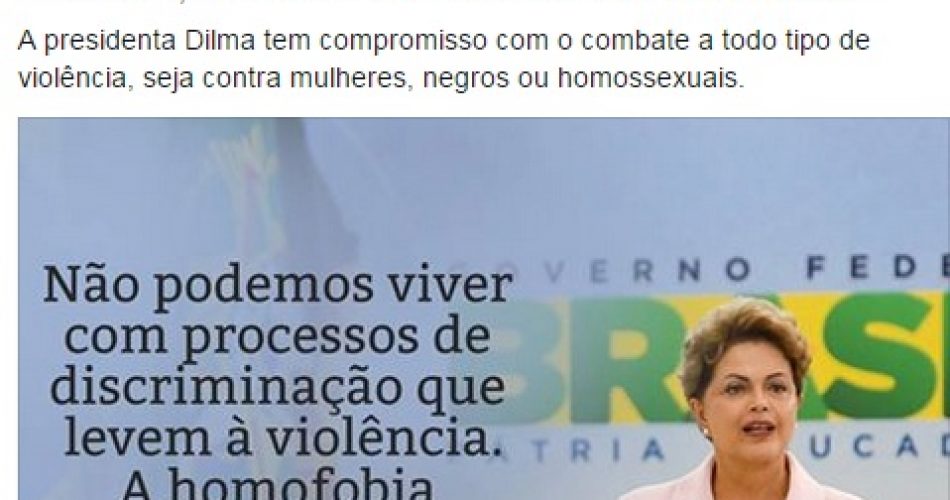 homofobia - Dilma