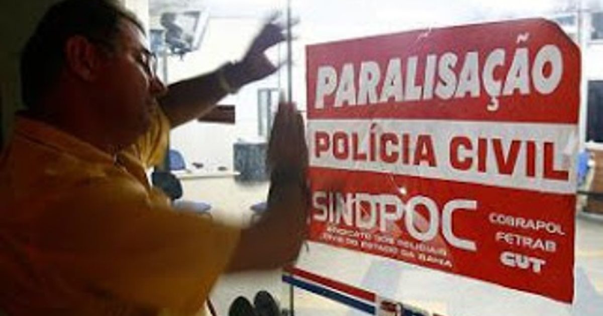Policiais civis paralisam atividades na próxima sexta (27). Foto: Divulgação/ SINDPOC