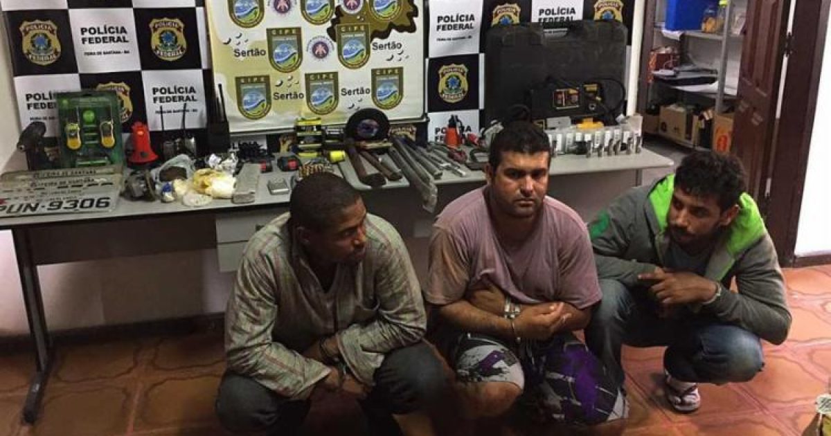 Polícia prende quadrilha especializada em arrombar cofres do Correios (Foto: Divulgação/SSP)