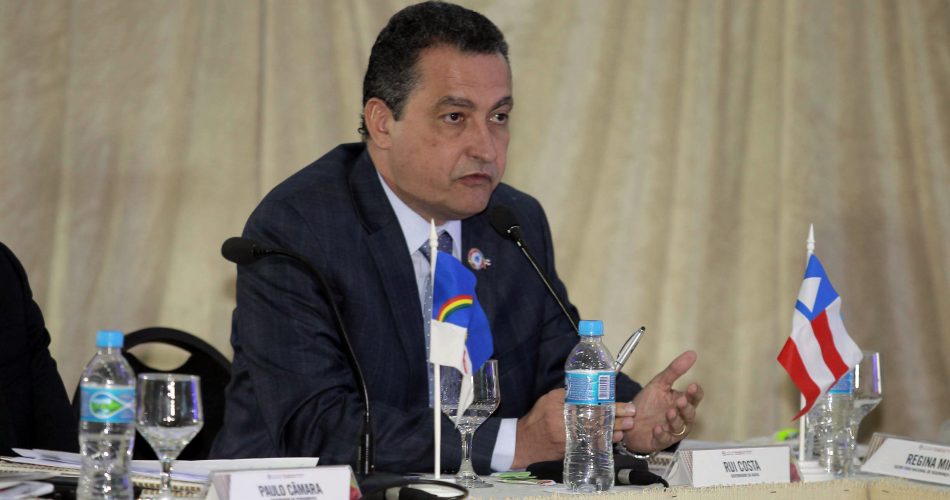 Rui Costa cobra parceria do governo federal na segurança pública durante o IV Encontro de Governadores do Nordeste. Foto: Alberto Coutinho/GOVBA