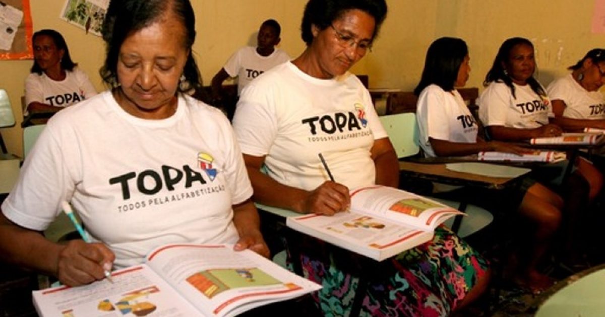 Alunos do Programa Todos pela Alfabetização - Topa. (Foto: Roberto Viana/AGECOM)