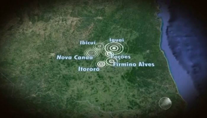 O tremor atingiu a magnitude de 3.2 graus na escala Richter. Imagem: Reprodução/TV Bahia