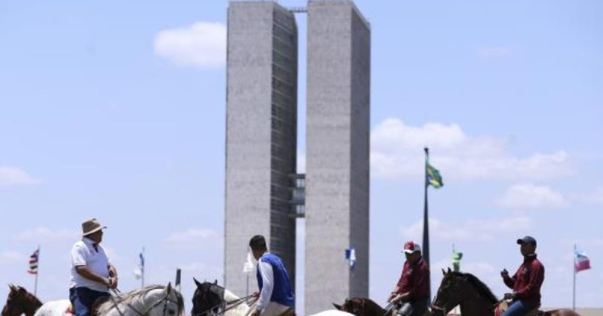 No ano passado, sertanejos protestaram em Brasília contra a proibição da vaquejada (Foto: Marcelo Camargo/Agência Brasil)