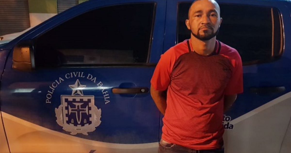 Suspeito foi preso em flagrante durante festejos de São João (Foto: Divulgação/Polícia Civil)
