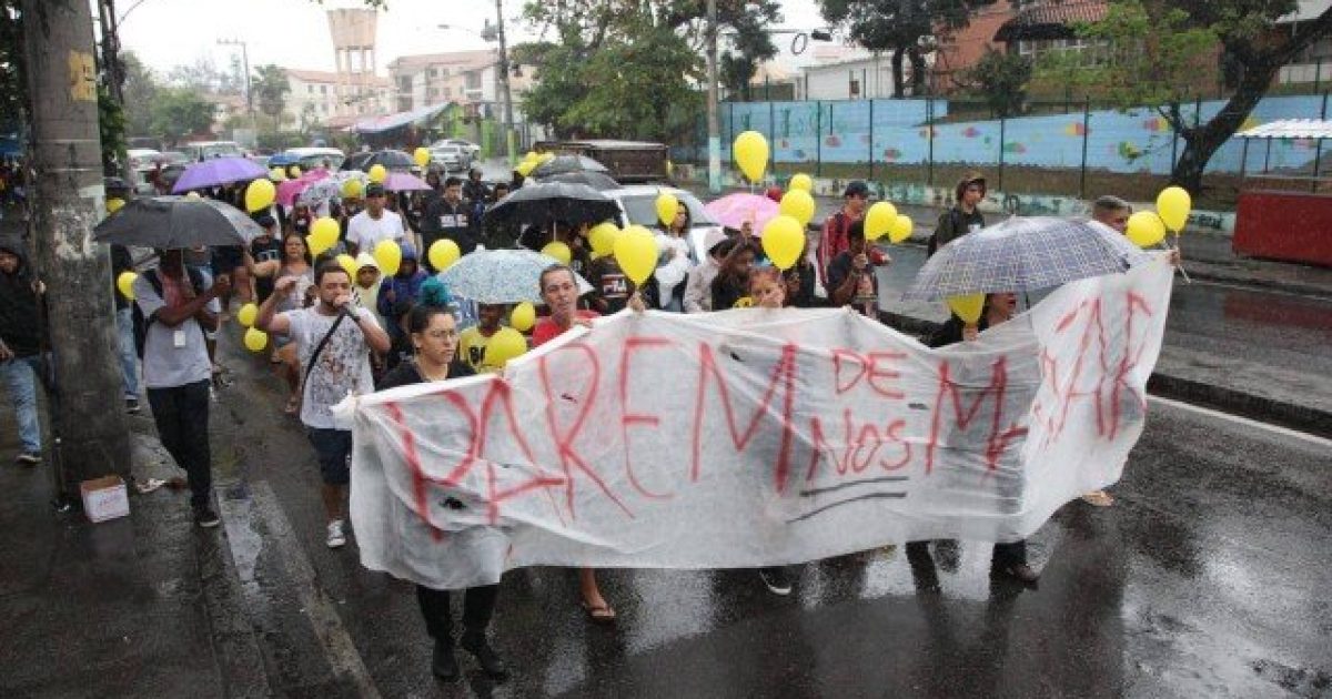 Manifestantes clamam por Justiça após morte de Ágatha Foto: Bruno Kaiuca / Agência O Globo